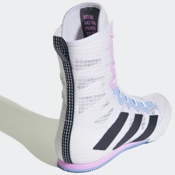 ADIDAS Box Hog 4 Boxing Boot Sneakers - White - MMA - Picture 6 of 6